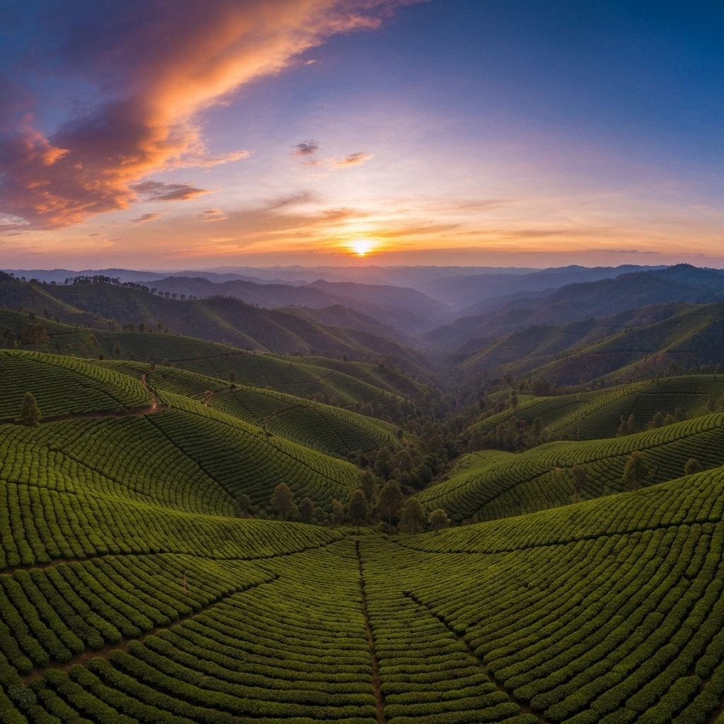 Nilgiri ranges at dusk